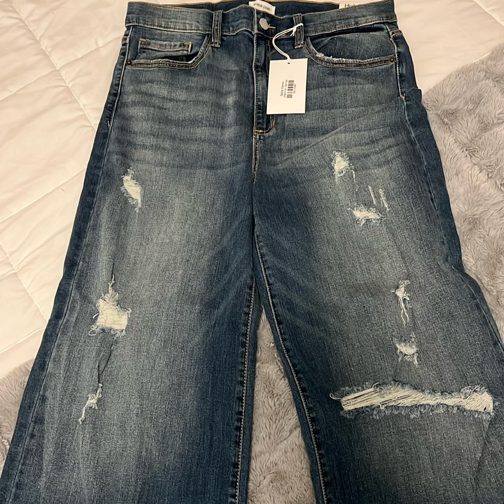 Sneak Peek High Rise Boho Denim Jeans - Size 13